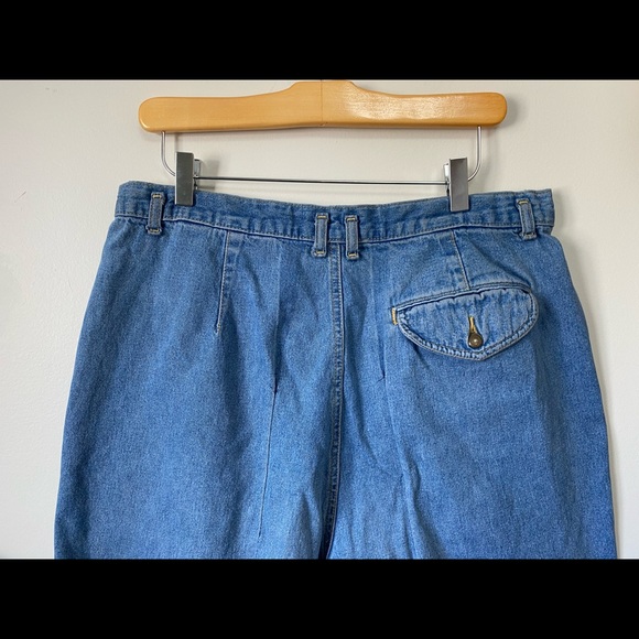 Vintage Balloon Pleated Denim Pants Mom Jeans 90s - Picture 3 of 5